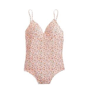 J. Crew Poppy Print One Piece Swimsuit
